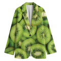 Kiwi Slices Print Women's Blazer