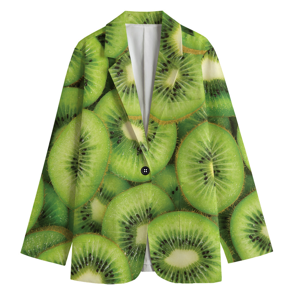 Kiwi Slices Print Women's Blazer