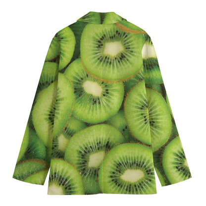Kiwi Slices Print Women's Blazer