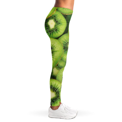 Kiwi Slices Print Women's Leggings
