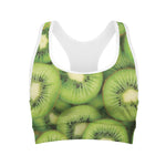 Kiwi Slices Print Women's Sports Bra