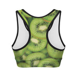 Kiwi Slices Print Women's Sports Bra