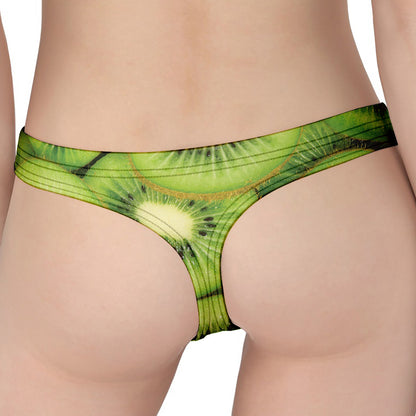 Kiwi Slices Print Women's Thong