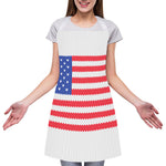 Knitted American Flag Print Adjustable Apron