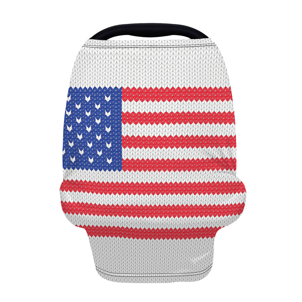 Knitted American Flag Print Baby Seat Cover