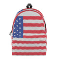 Knitted American Flag Print School Backpack