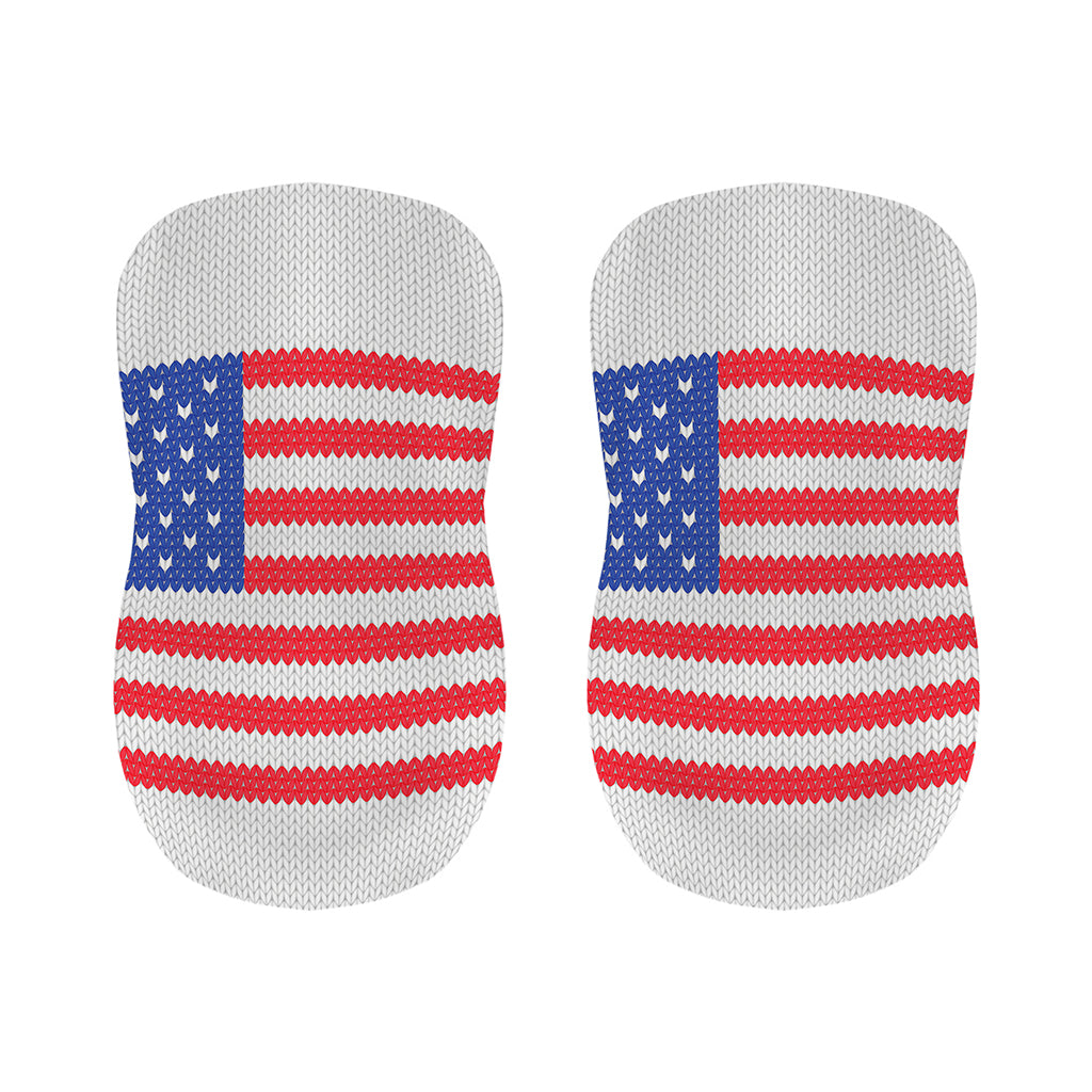 Knitted American Flag Print Bar Stool Covers