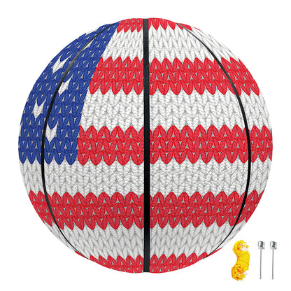 Knitted American Flag Print Basketball