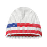 Knitted American Flag Print Beanie