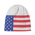 Knitted American Flag Print Beanie