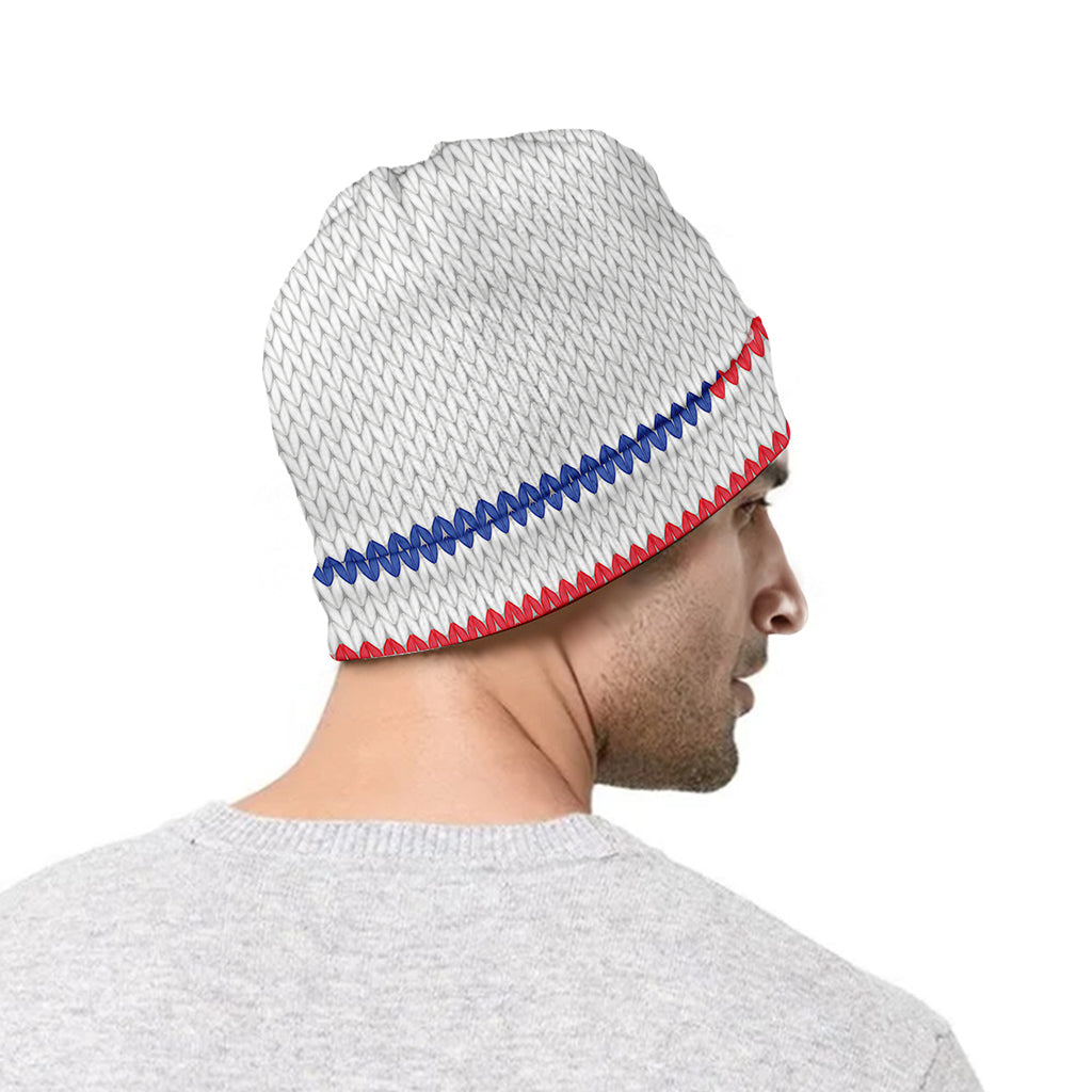Knitted American Flag Print Beanie