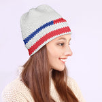 Knitted American Flag Print Beanie