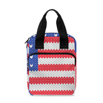 Knitted American Flag Print Bible Tote Bag