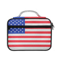 Knitted American Flag Print Briefcase Bible Bag