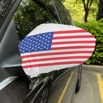 Knitted American Flag Print Car Side Mirror Covers