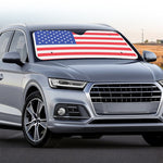 Knitted American Flag Print Car Windshield Sun Shade