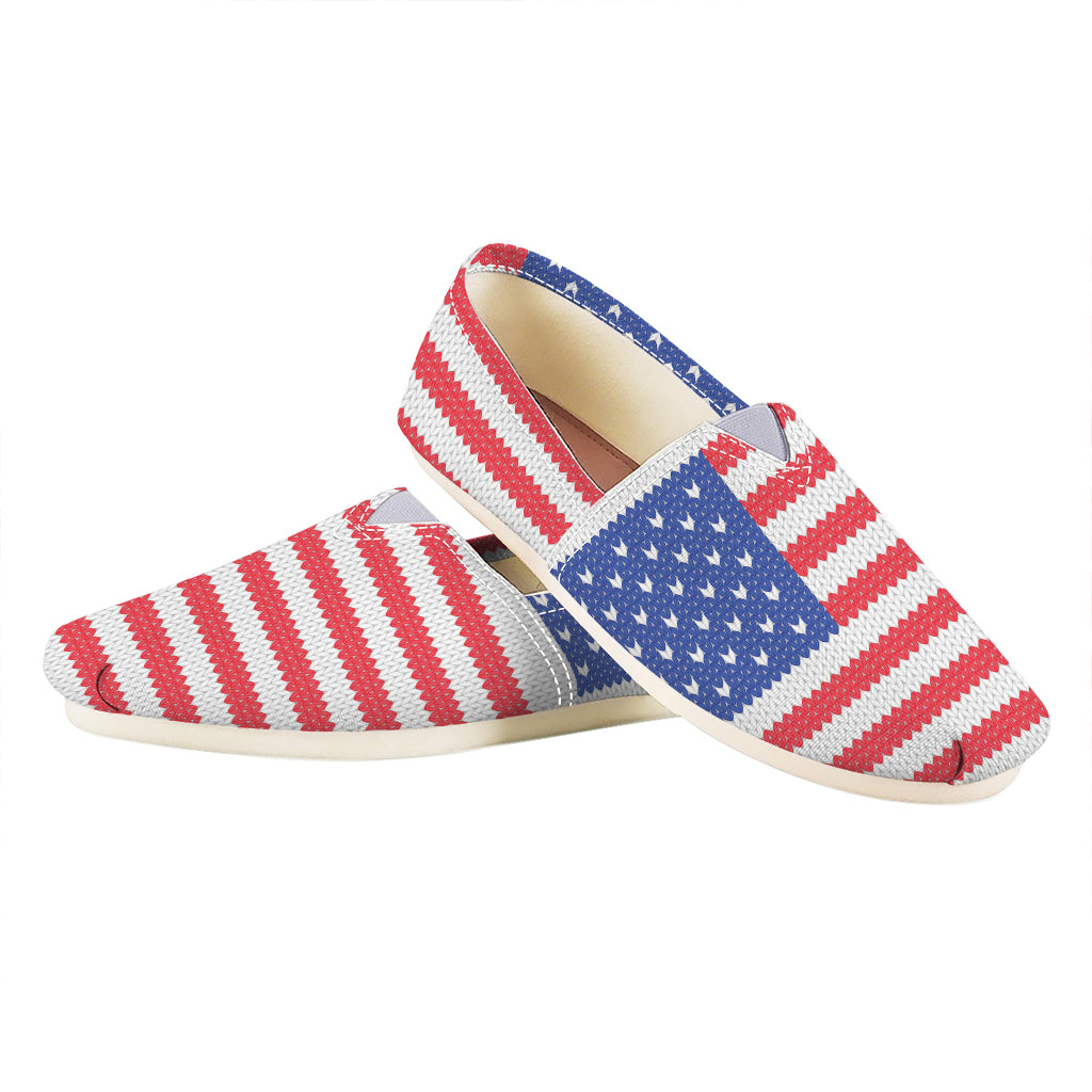 Knitted American Flag Print Casual Shoes