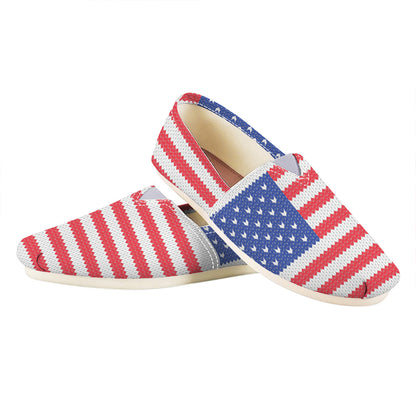Knitted American Flag Print Casual Shoes