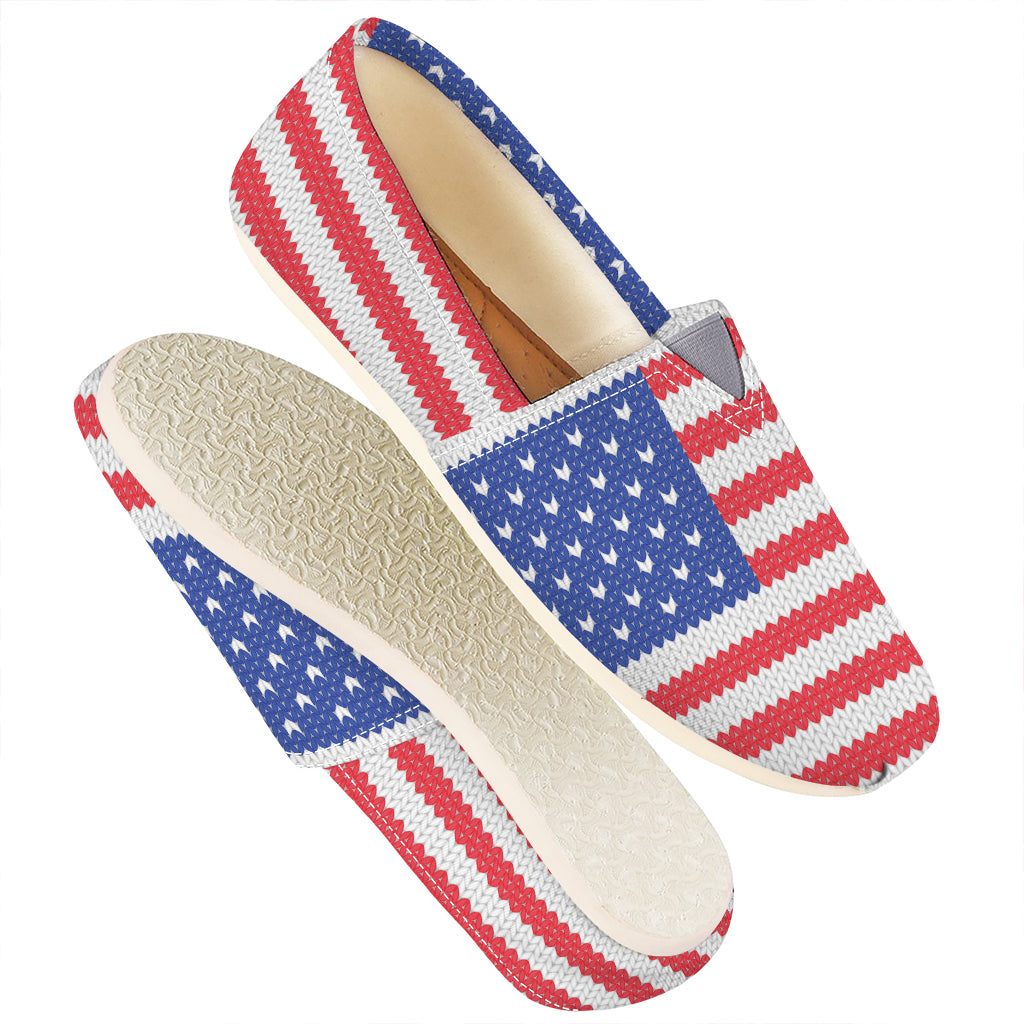 Knitted American Flag Print Casual Shoes