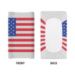Knitted American Flag Print Changing Pad Cover