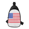 Knitted American Flag Print Sling Bag