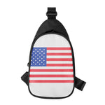 Knitted American Flag Print Chest Bag