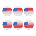 Knitted American Flag Print Coaster Set