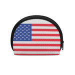 Knitted American Flag Print Coin Purse