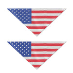 Knitted American Flag Print Dog Bandana