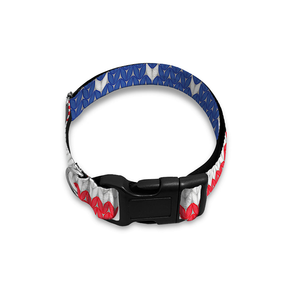 Knitted American Flag Print Dog Collar