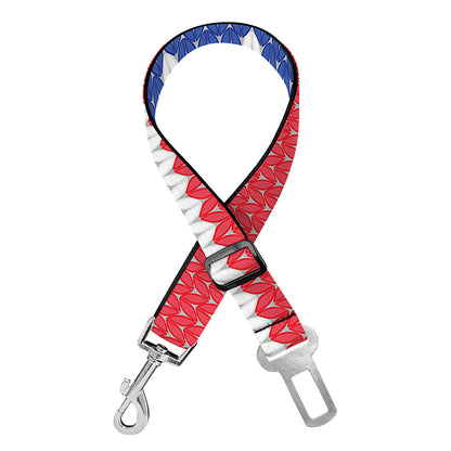 Knitted American Flag Print Dog Seat Belt