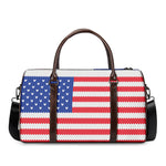 Knitted American Flag Print Duffle Bag