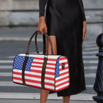 Knitted American Flag Print Duffle Bag