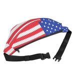 Knitted American Flag Print Fanny Pack