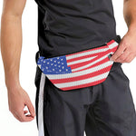 Knitted American Flag Print Fanny Pack