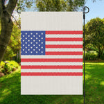 Knitted American Flag Print Garden Flag