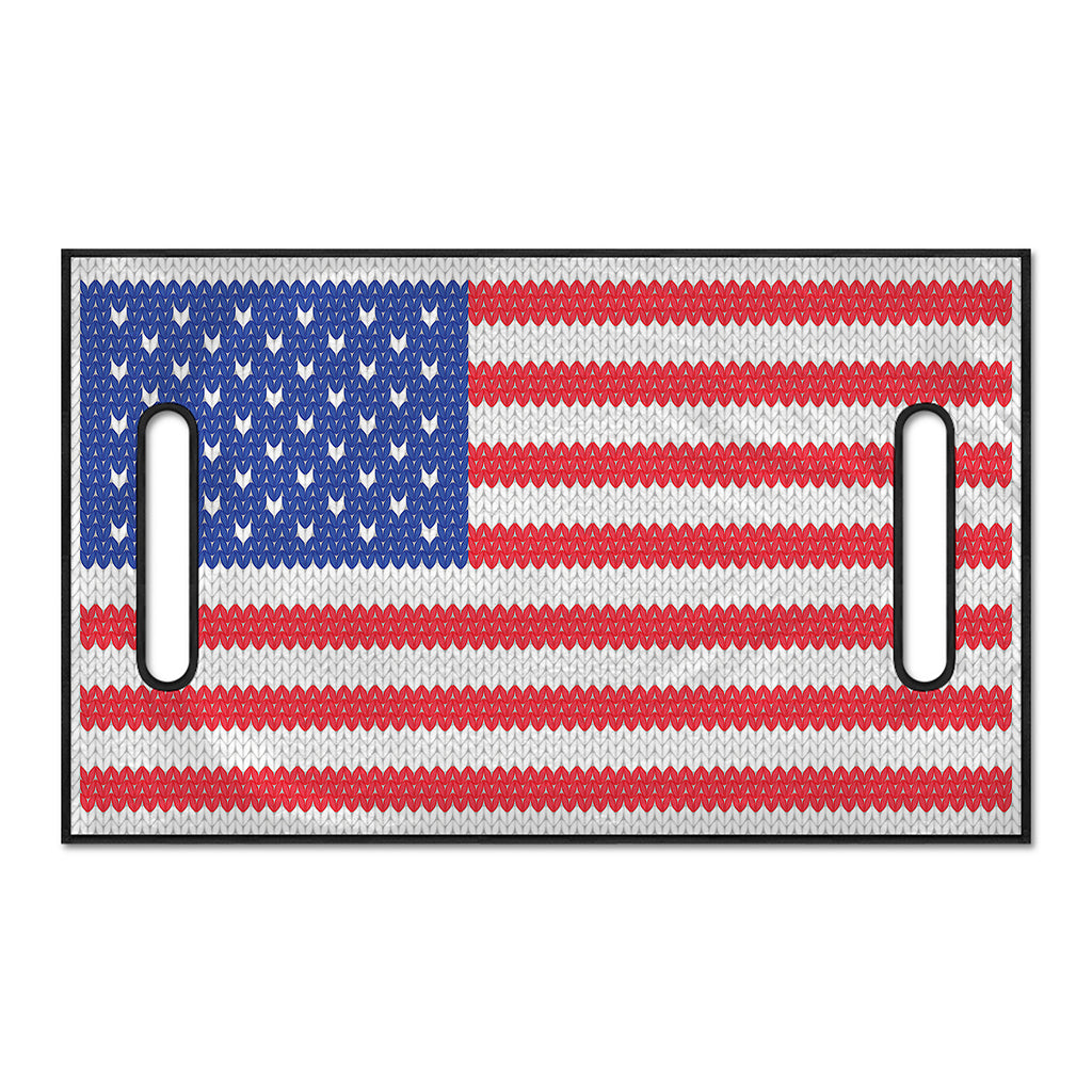 Knitted American Flag Print Golf Cart Seat Cover