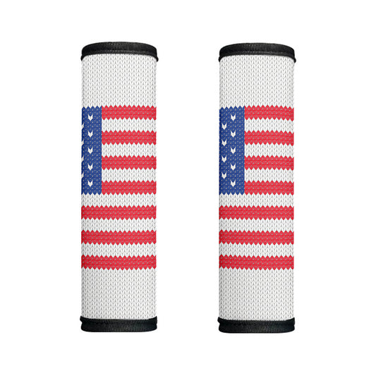 Knitted American Flag Print Handle Covers