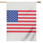 Knitted American Flag Print House Flag