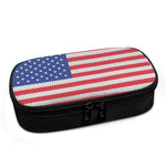 Knitted American Flag Print Insulin Cooler Travel Case