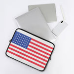 Knitted American Flag Print Laptop Sleeve