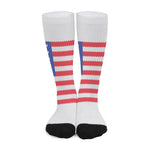 Knitted American Flag Print Long Socks
