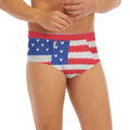 Knitted American Flag Print Men's Briefs