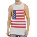 Knitted American Flag Print Men's Muscle Tank Top