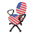 Knitted American Flag Print Office Chair Cover