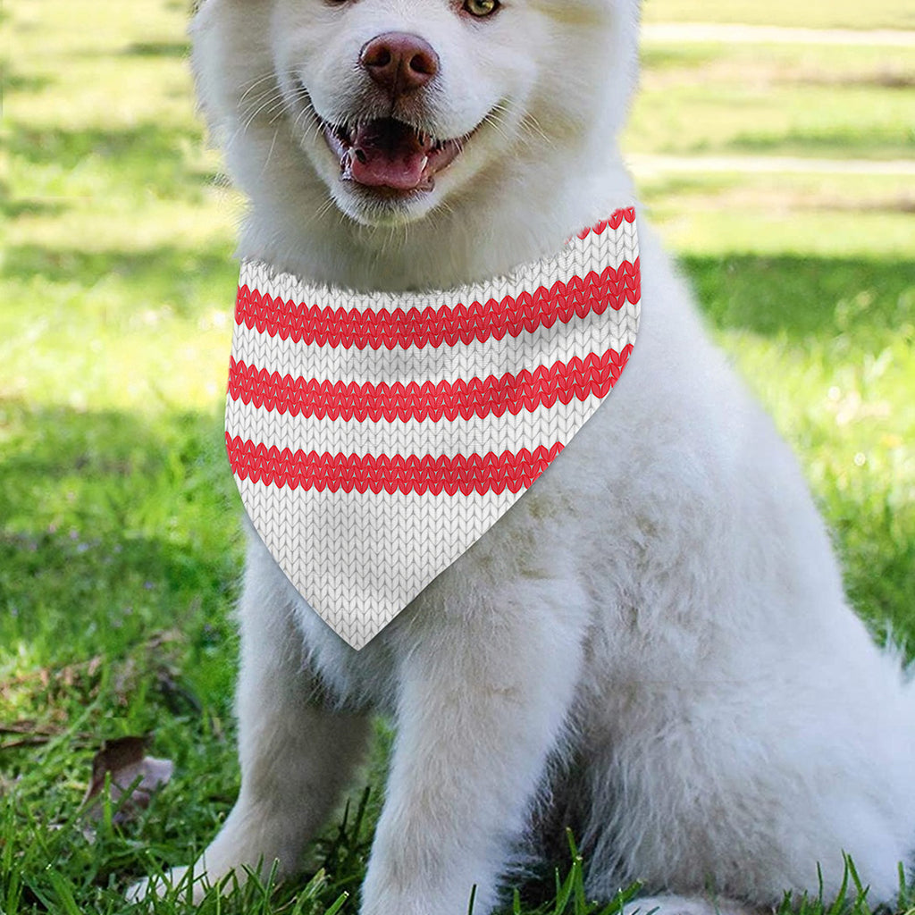 Knitted American Flag Print Over The Collar Dog Bandana