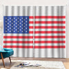 Knitted American Flag Print Pencil Pleat Curtains