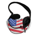 Knitted American Flag Print Pet Sling Carrier