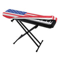 Knitted American Flag Print Piano Keyboard Cover