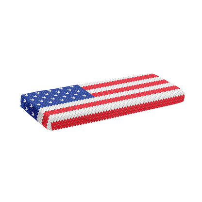Knitted American Flag Print Piano Keyboard Cover